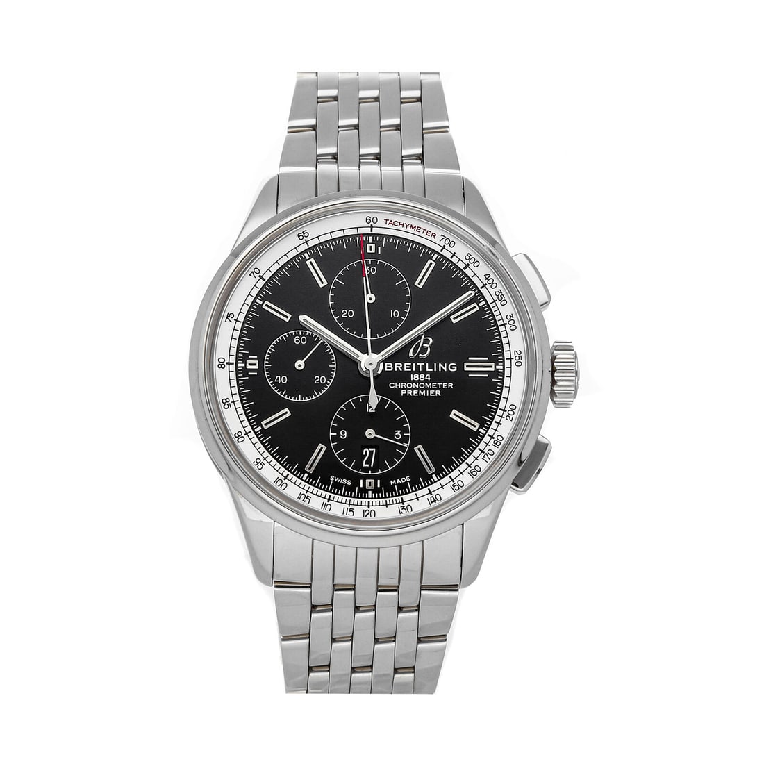 Breitling Premier Chrono Auto 42mm Steel Mens Bracelet Watch Date A13315351B1A1: Condition:Pre-owned Brand:Breitling Movement:Automatic Case Size:42mm Hour Markers:Index Watch Shape:Round Caseback:Solid Features:Chronograph, Date, Tachymeter Gender:Men Band Material:Stainless stee