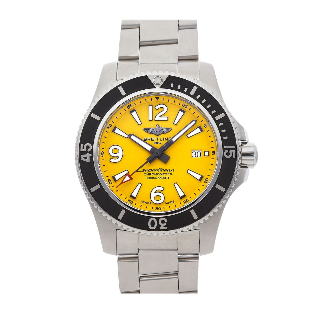 Breitling Superocean Automatic 44mm Steel Mens Bracelet Watch A17367021I1A1: Condition:Pre-owned Brand:Breitling Movement:Automatic Case Size:44mm Hour Markers:Arabic Numerals, Index Watch Shape:Round Caseback:Solid Features:Calendar, Date Gender:Men Band Material:Stainless St