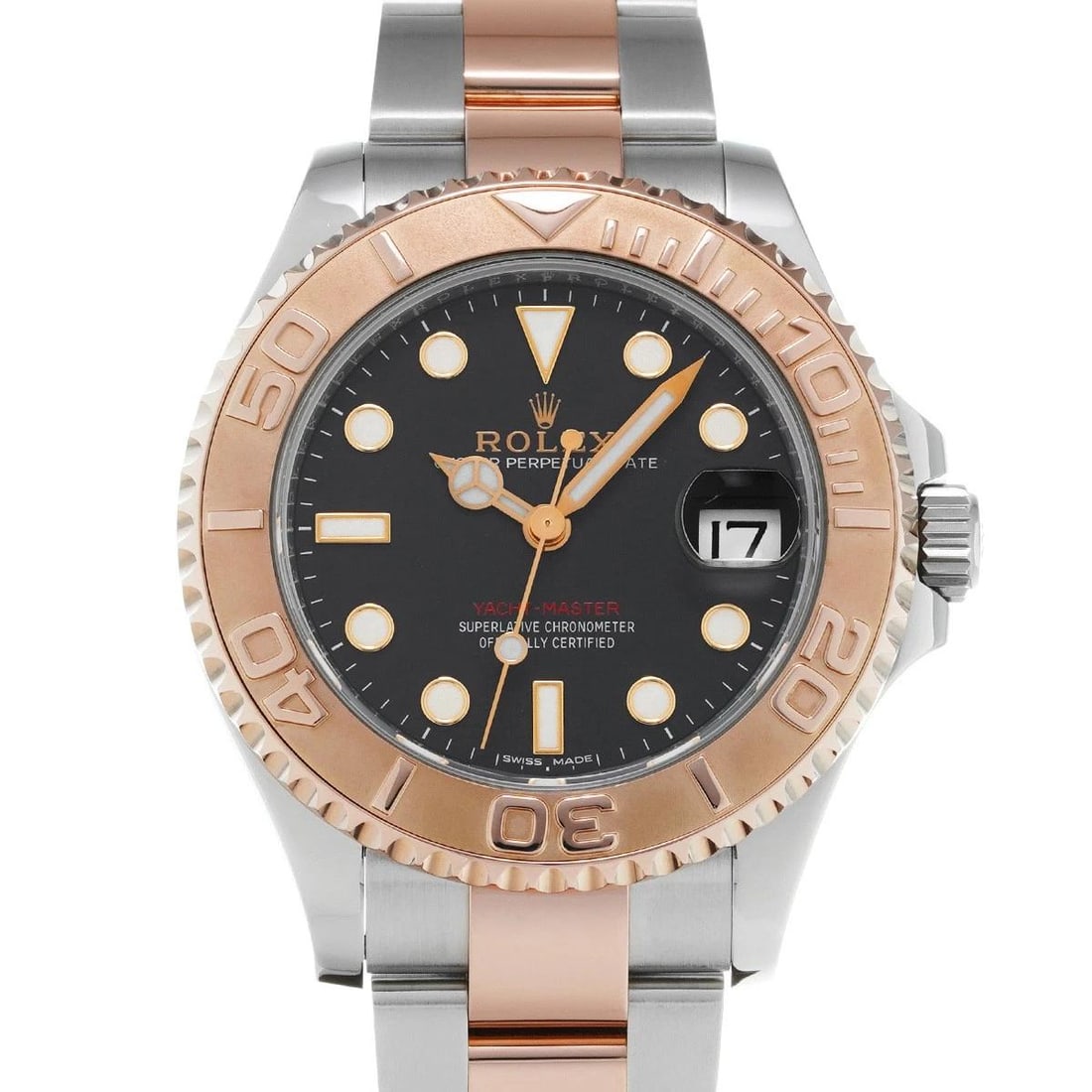 ROLEX Yacht-Master 268621 Black Watch: Condition:Pre-owned Genre:Wristwatch/unisex Brand:ROLEX Model Number:268621 Movement:Mechanical Automatic Dial Color:black Case:Stainless steel Windproof Material:Sapphire Crystal Glass Bezel:Everrose
