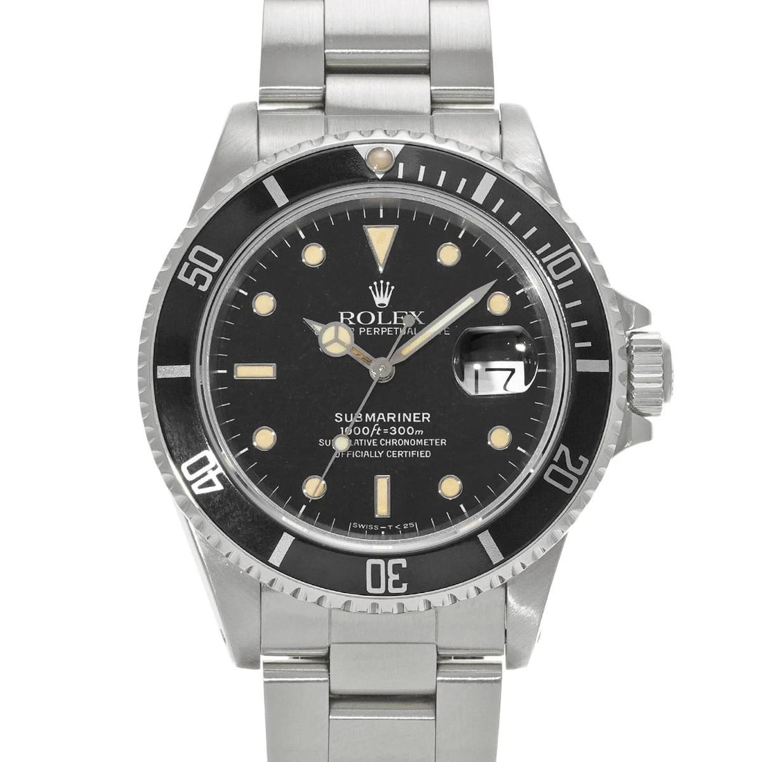 ROLEX Submariner date 168000 black WATCH: Condition:Pre-owned Genre:Wristwatch/mens Brand:ROLEX Model Number:168000 Movement:Mechanical Automatic Dial Color:black Case:Stainless steel Windproof Material:Sapphire Crystal Glass Bezel:Stainless 