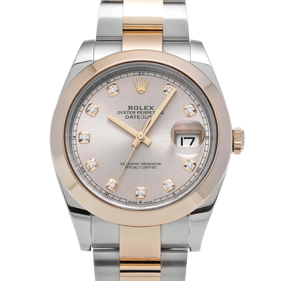 ROLEX Datejust 41 126301G Sundust/Diamond WATCH: Condition:Pre-owned Genre:Wristwatch/mens Brand:ROLEX Model Number:126301G Movement:Mechanical Automatic Dial Color:Sundust/diamond Case:Stainless steel Windproof Material:Sapphire Crystal Glass Bezel