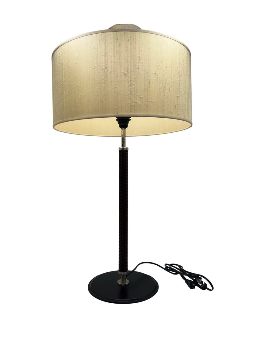Pair, Arte Flash for Natuzzi "Ludovica" Leather Wrapped Table Lamps - 3