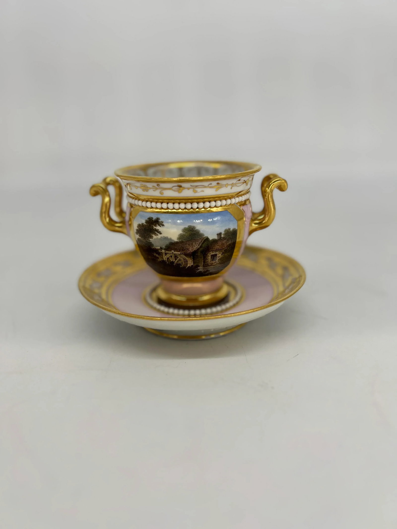 Flight Barr & Barr Porcelain Cabinet Cup & Saucer Attr: Thomas Baxter Circa 1815 - 2