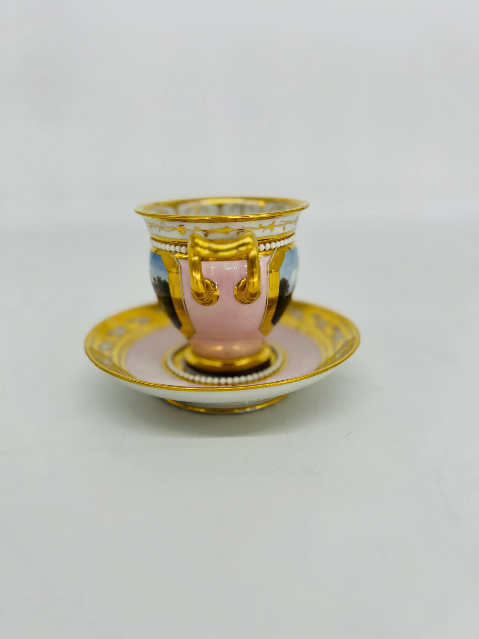 Flight Barr & Barr Porcelain Cabinet Cup & Saucer Attr: Thomas Baxter Circa 1815 - 3
