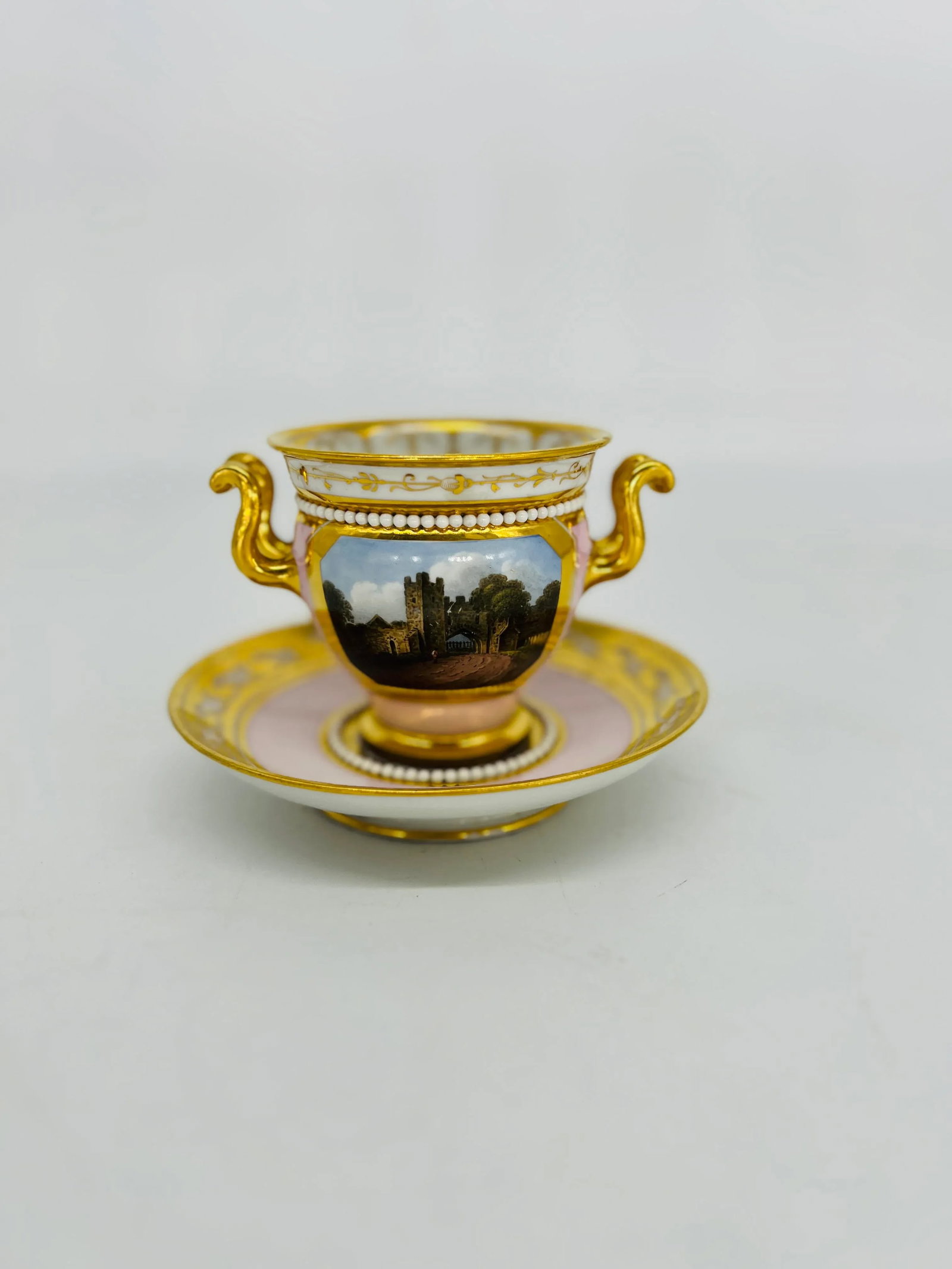 Flight Barr & Barr Porcelain Cabinet Cup & Saucer Attr: Thomas Baxter Circa 1815 - 4