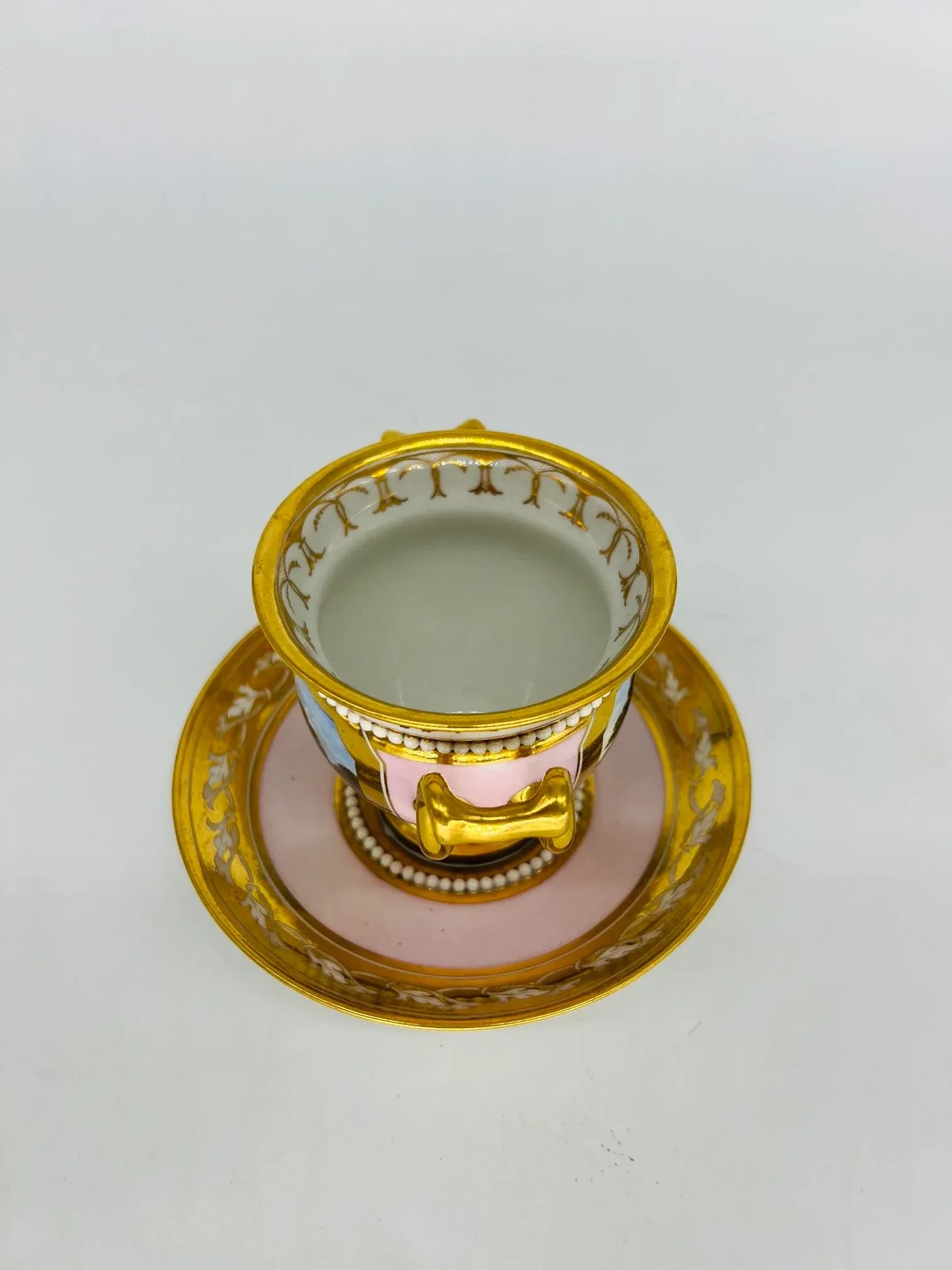 Flight Barr & Barr Porcelain Cabinet Cup & Saucer Attr: Thomas Baxter Circa 1815 - 5