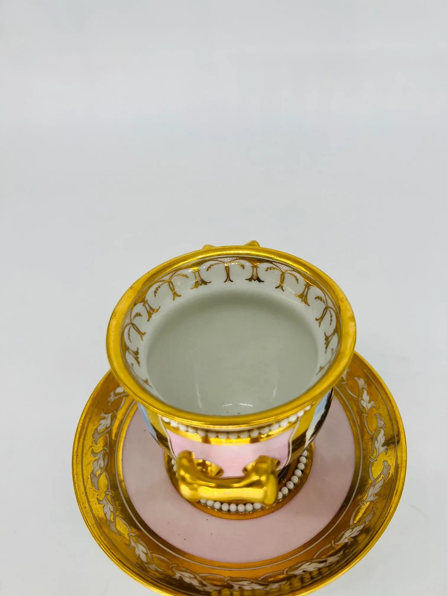 Flight Barr & Barr Porcelain Cabinet Cup & Saucer Attr: Thomas Baxter Circa 1815 - 7