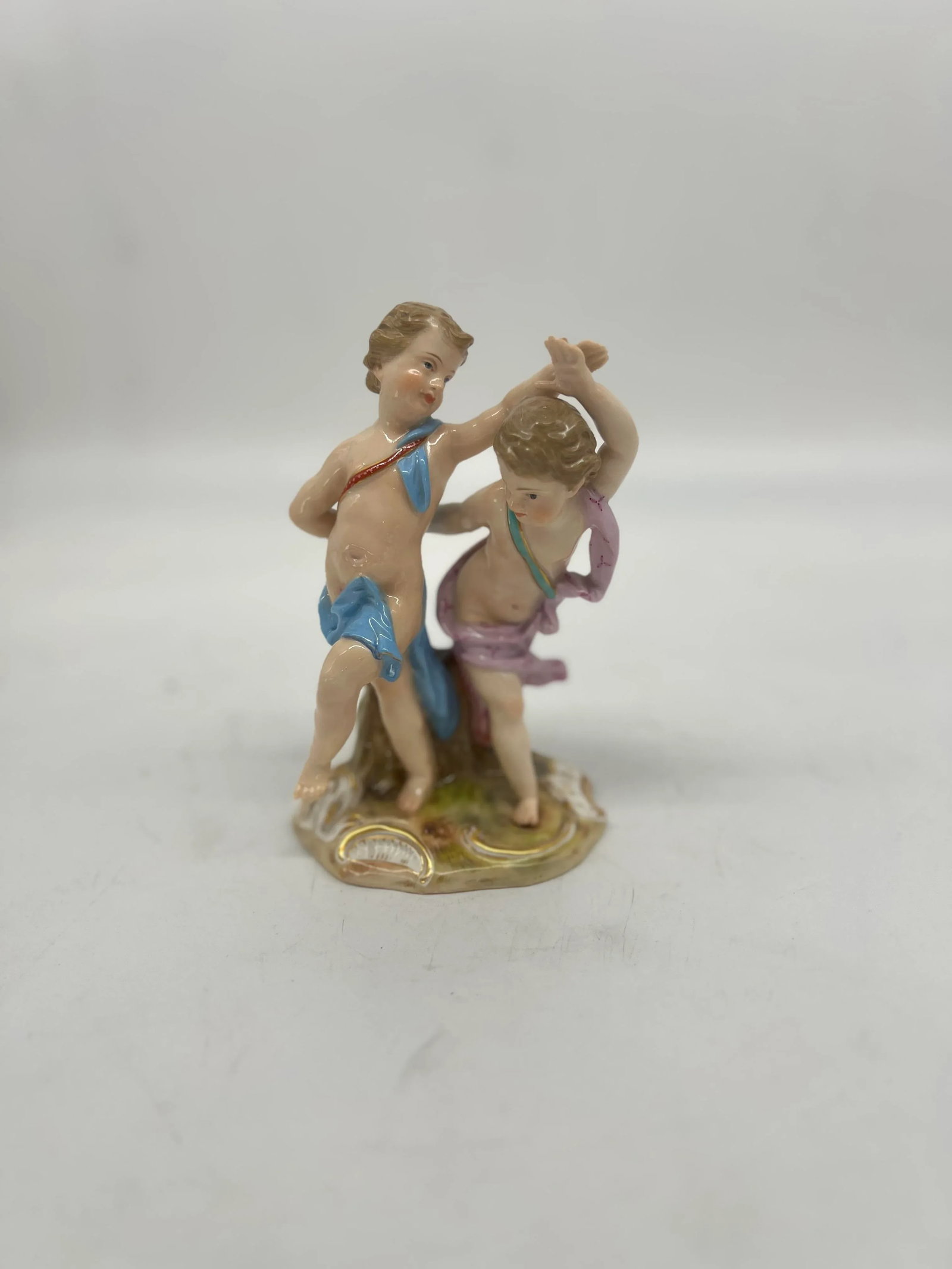 Antique Meissen Porcelain Model of 2 Dancing Figures Circa 1815 - 12