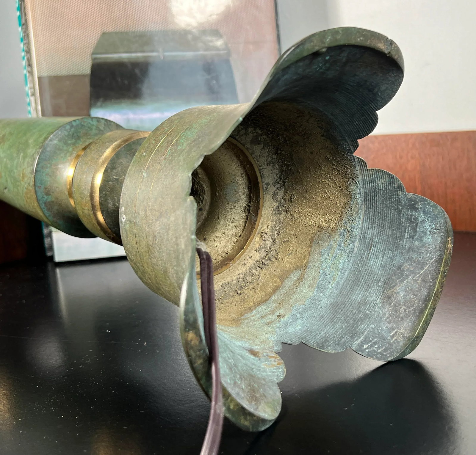 Vintage Carl Sorensen Patinated Bronze 22" Table Lamp - 10