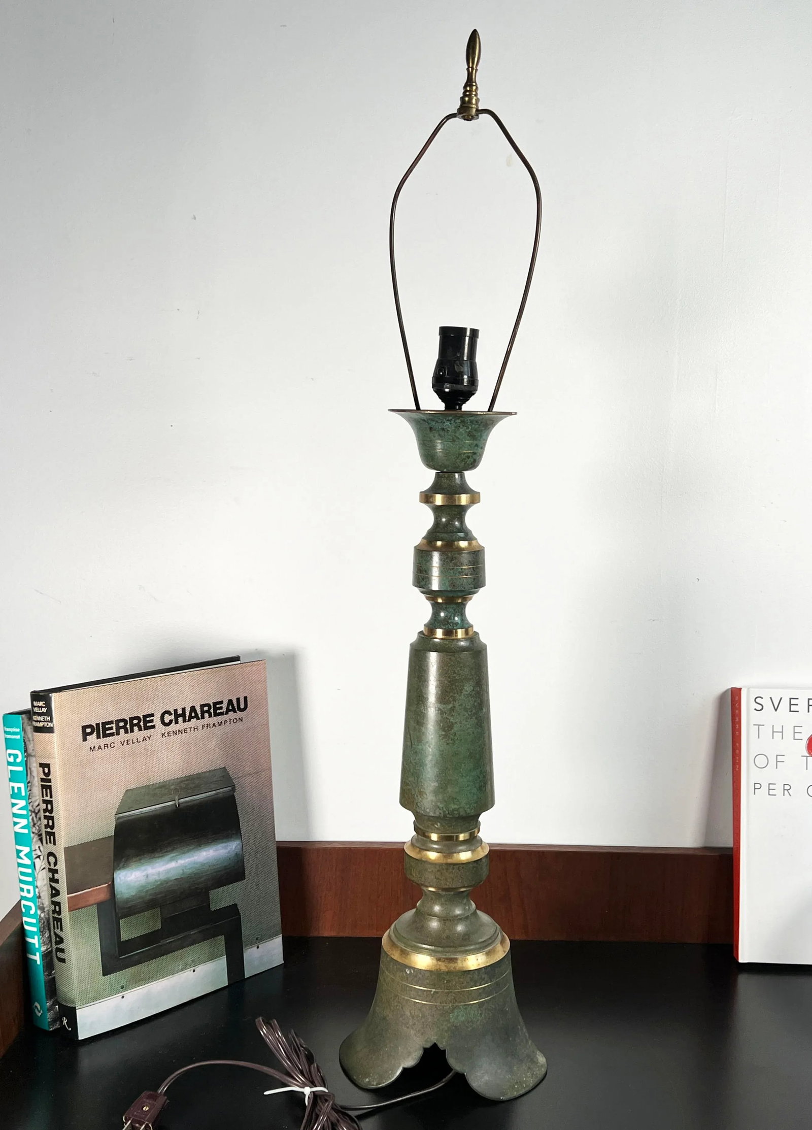 Vintage Carl Sorensen Patinated Bronze 22" Table Lamp - 8