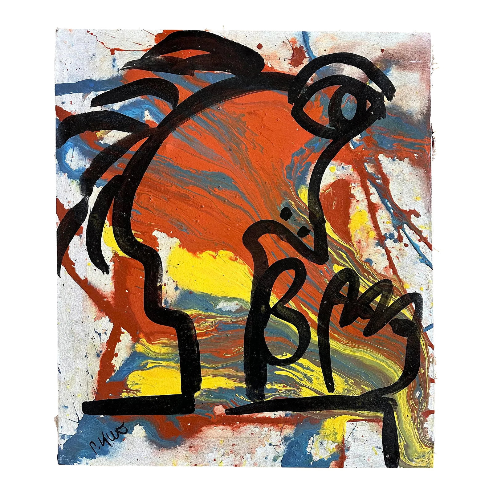 Original Peter Keil Painting: Peter Keil is a German artist that focuses primarily on abstract expressionism. Keil painted with some of the greats including Joan MirÃ³, Pablo Picasso and Andy Warhol, to name a few. This