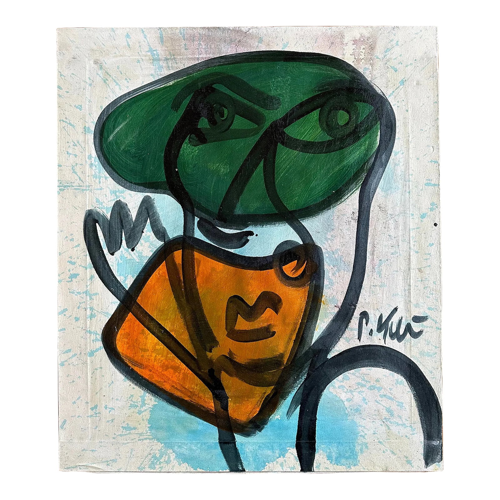 Original Peter Keil Painting: Peter Keil is a German artist that focuses primarily on abstract expressionism. Keil painted with some of the greats including Joan MirÃ³, Pablo Picasso and Andy Warhol, to name a few. This