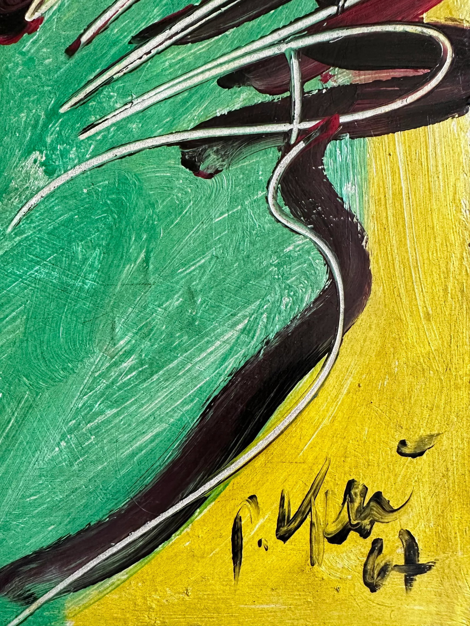 Titled Mirovian Style Original 1967 Peter Keil Painting - 2