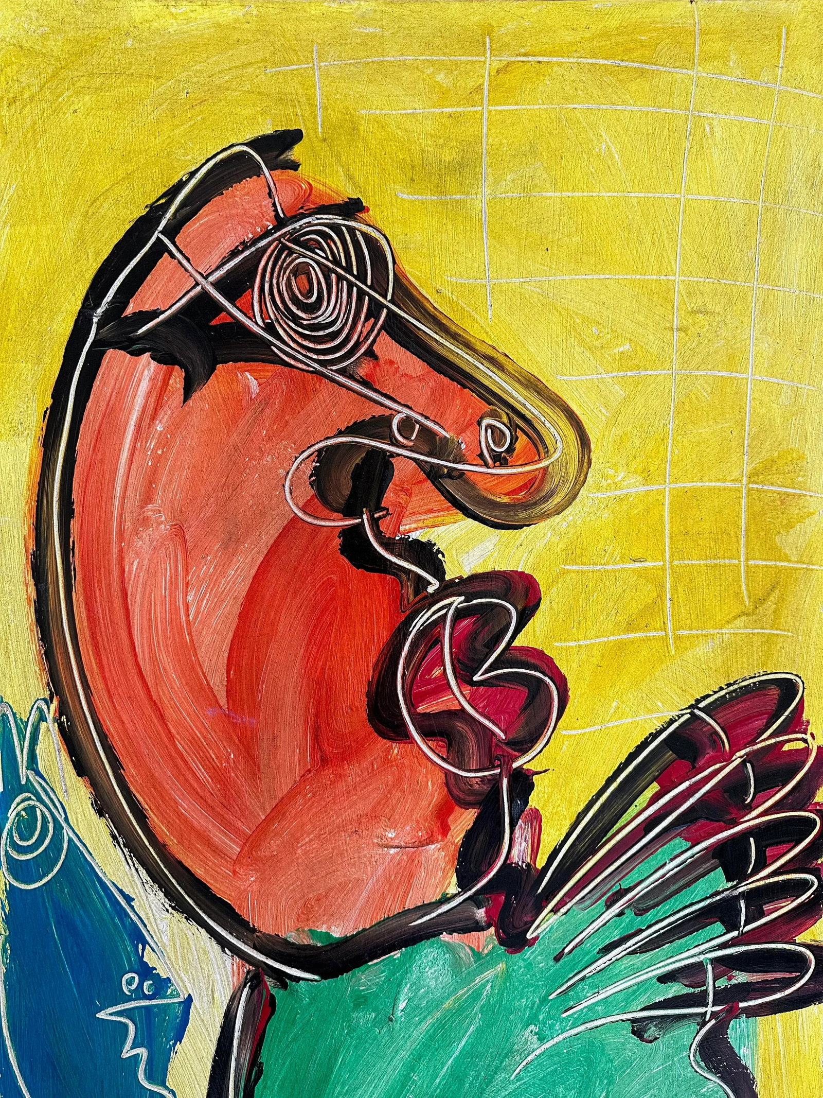 Titled Mirovian Style Original 1967 Peter Keil Painting - 4