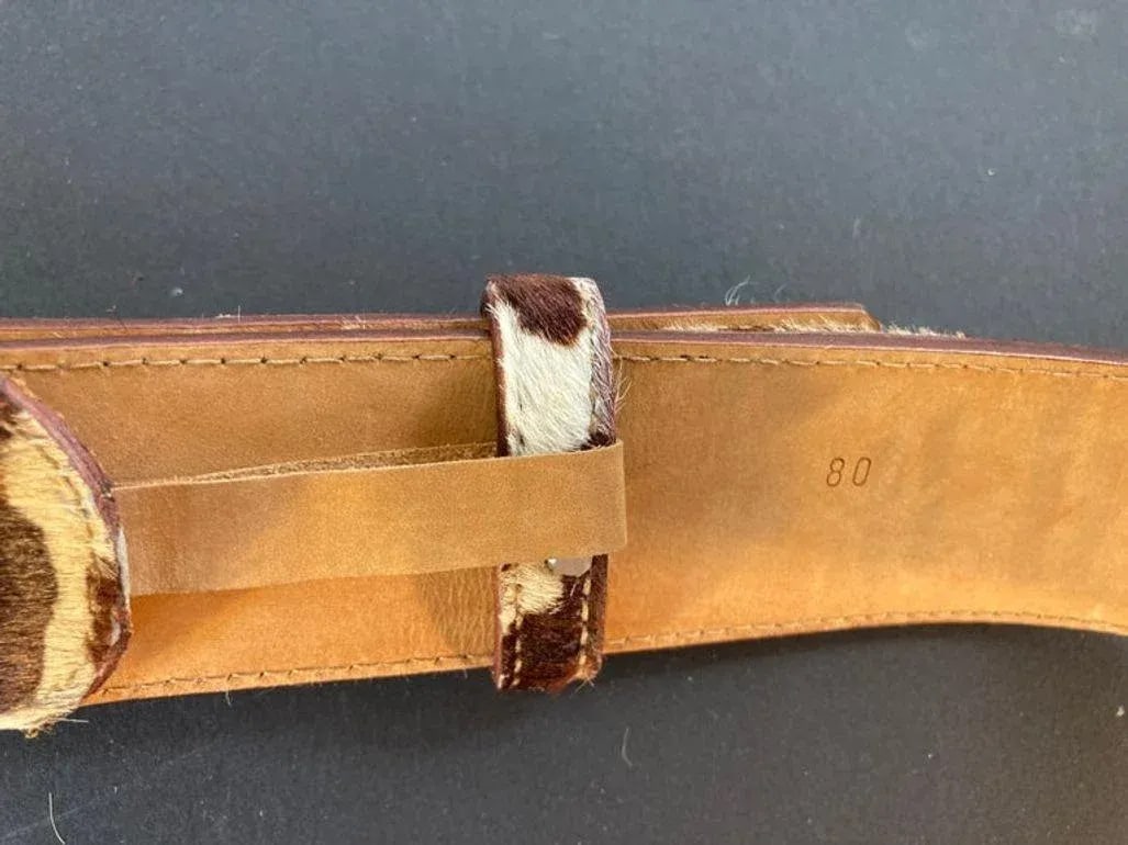 Etro Leopard-Print Leather Belt With the Iconic Pegaso Brass Buckle - 8