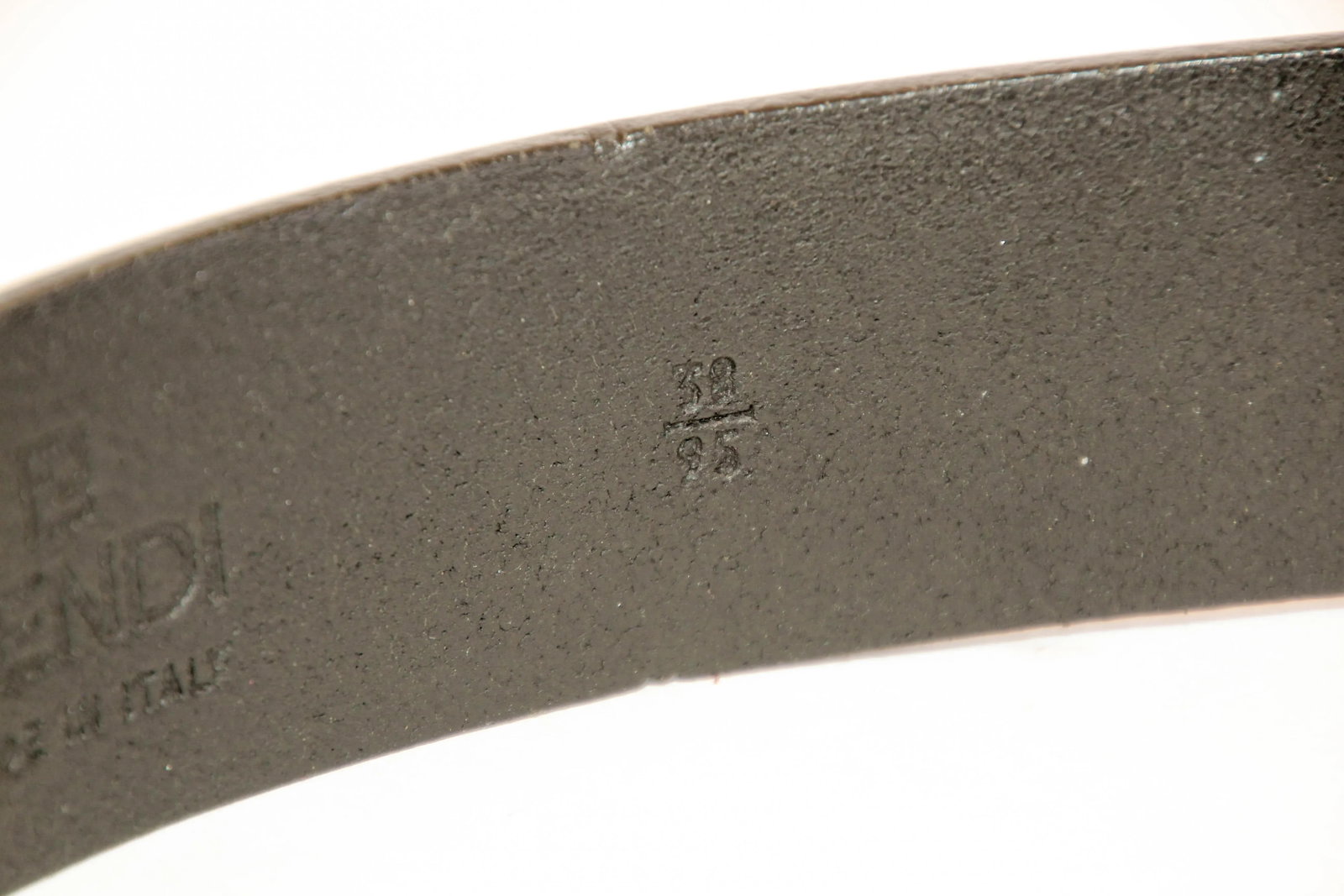 FENDI Black Leather Crocodile Cowboy Belt. - 3