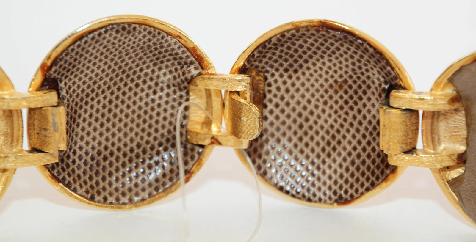 1980s Judith Leiber Beige and Gold Belt with Semi Precious Stones - 2