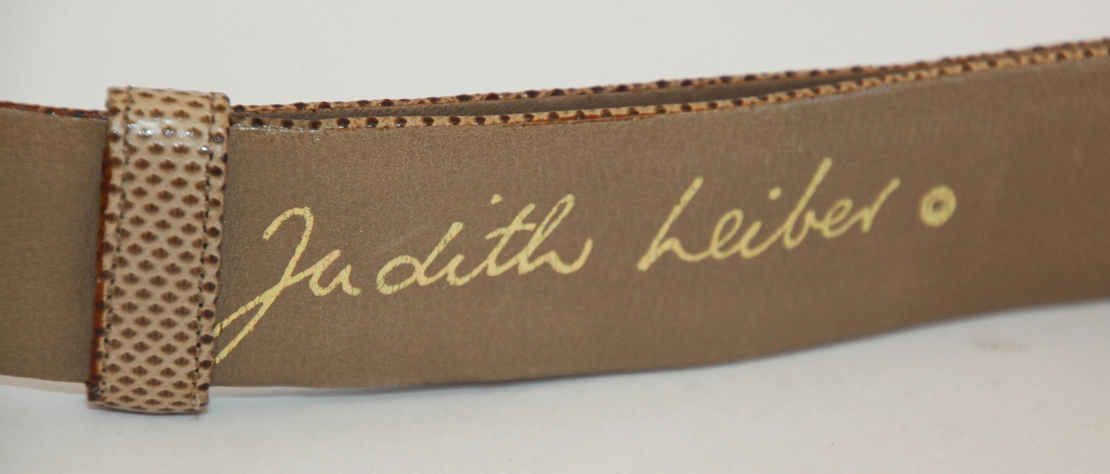 1980s Judith Leiber Beige and Gold Belt with Semi Precious Stones - 7