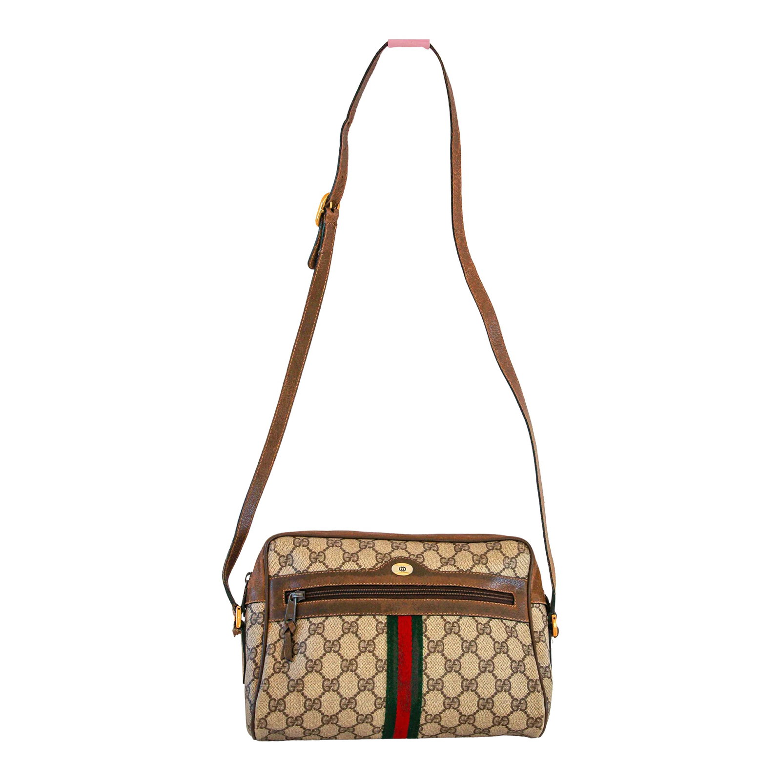 Vintage GUCCI Monogram Ophidia Web GG Supreme Shoulder Crossbody Bag: Vintage Gucci Monogram Shoulder Crossbody Bag Brown Canvas. Authentic, pre-loved vintage Gucci web GG Supreme coated canvas shoulder bag. This chic and rare Gucci web bag is a must-have for Gucci