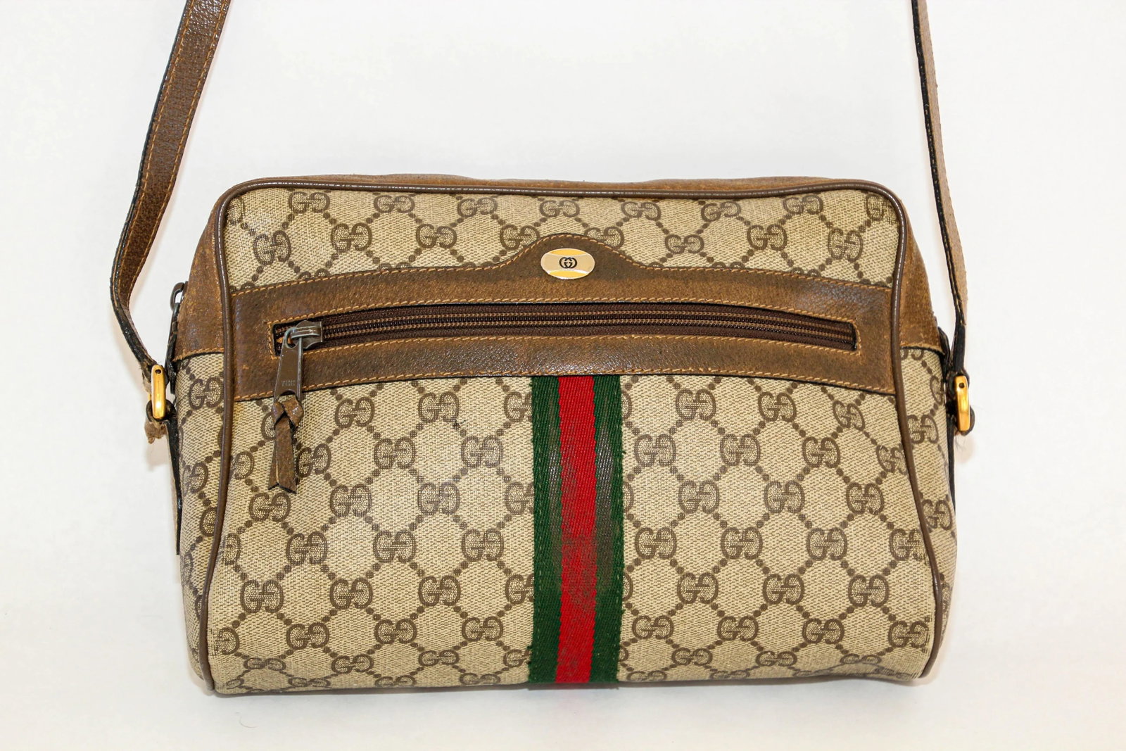 Vintage GUCCI Monogram Ophidia Web GG Supreme Shoulder Crossbody Bag - 5