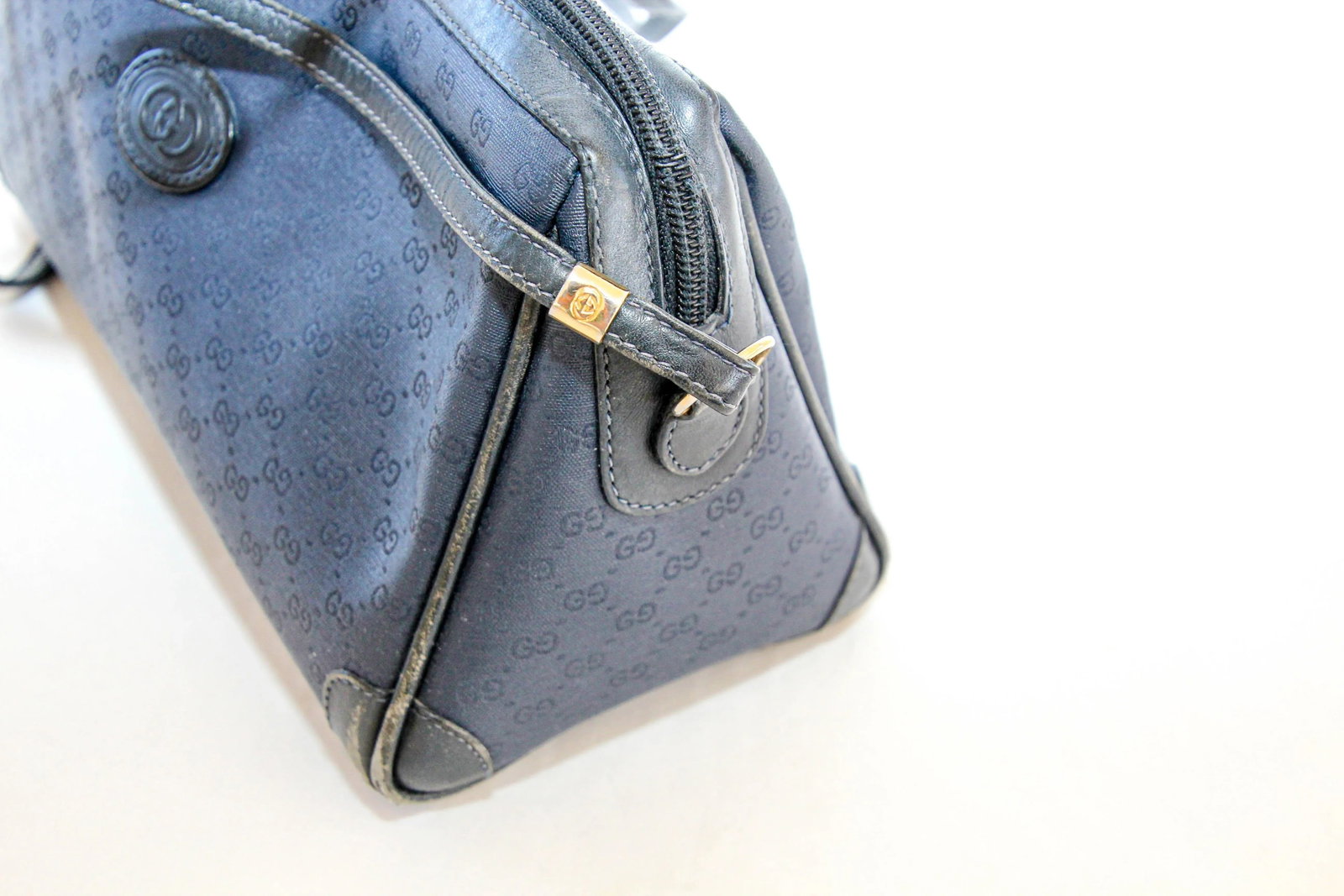 GUCCI Monogram Navy Handbag - 10