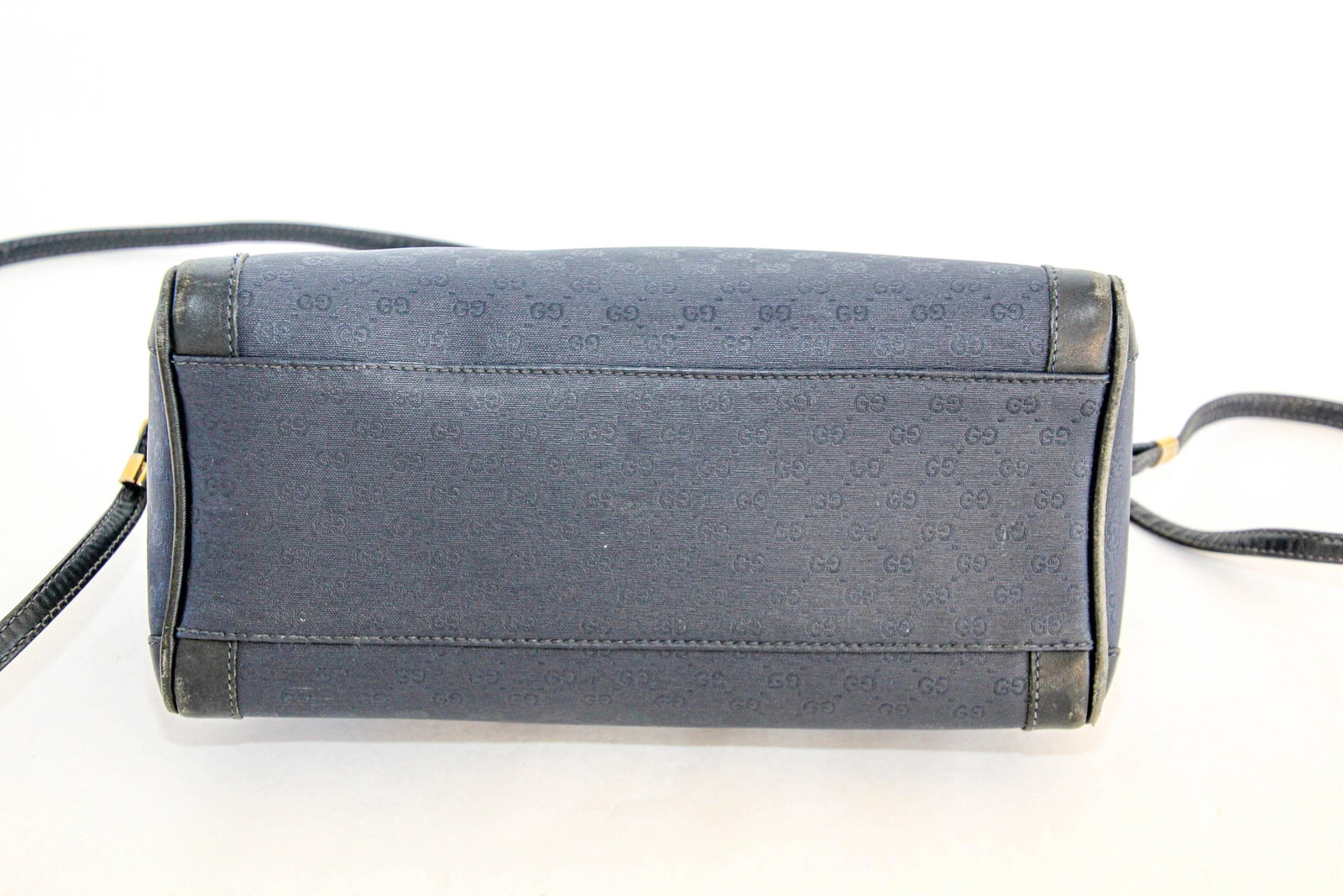 GUCCI Monogram Navy Handbag - 11
