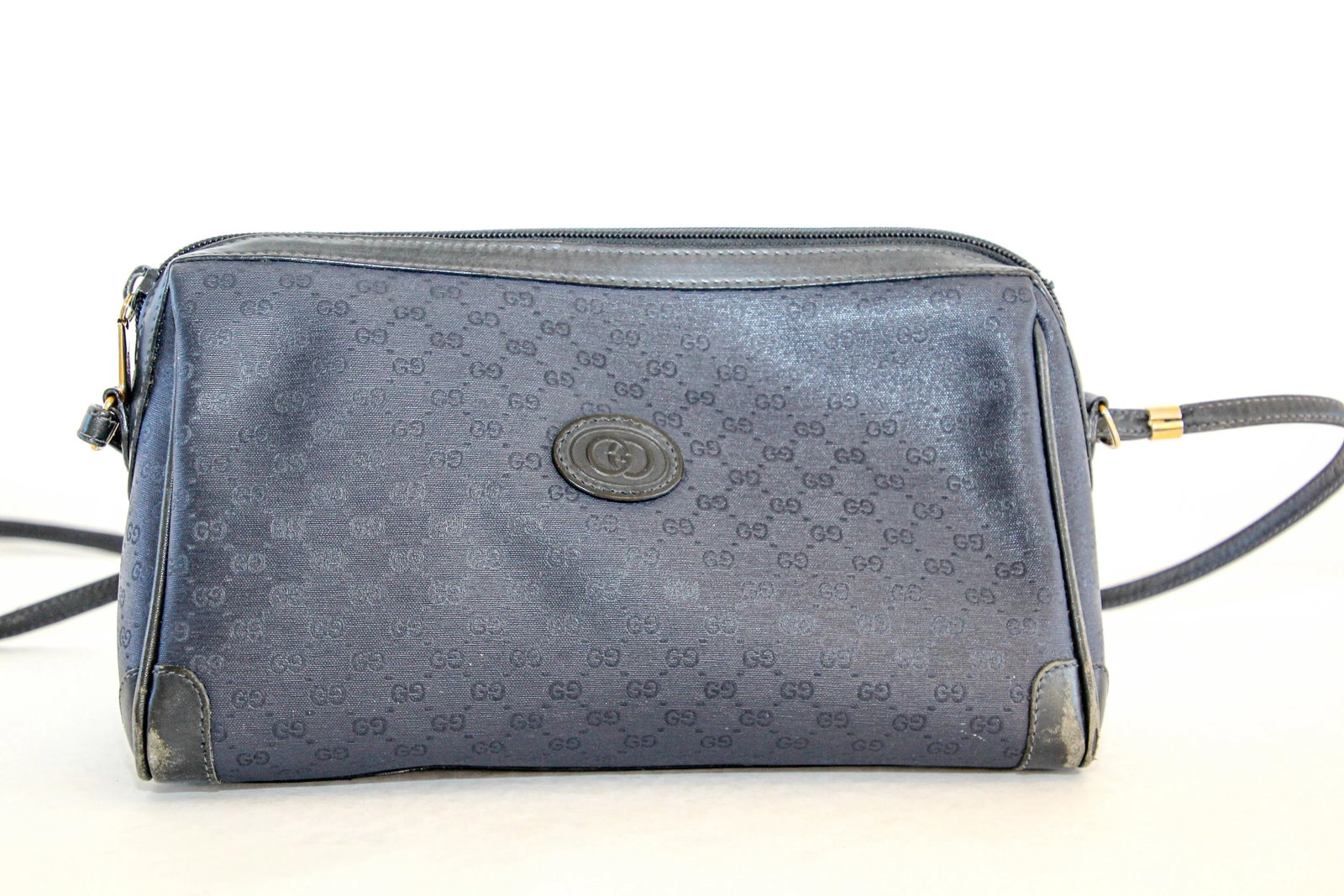 GUCCI Monogram Navy Handbag - 4