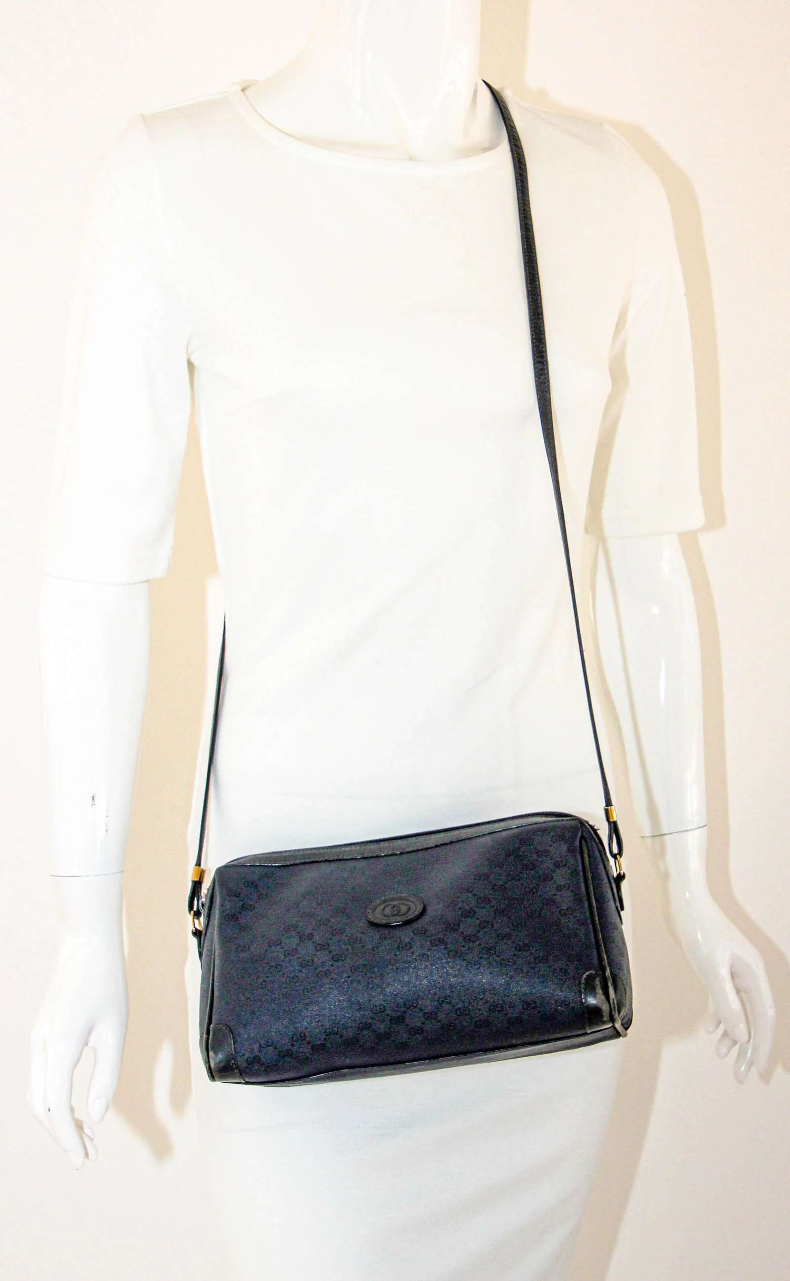 GUCCI Monogram Navy Handbag - 6