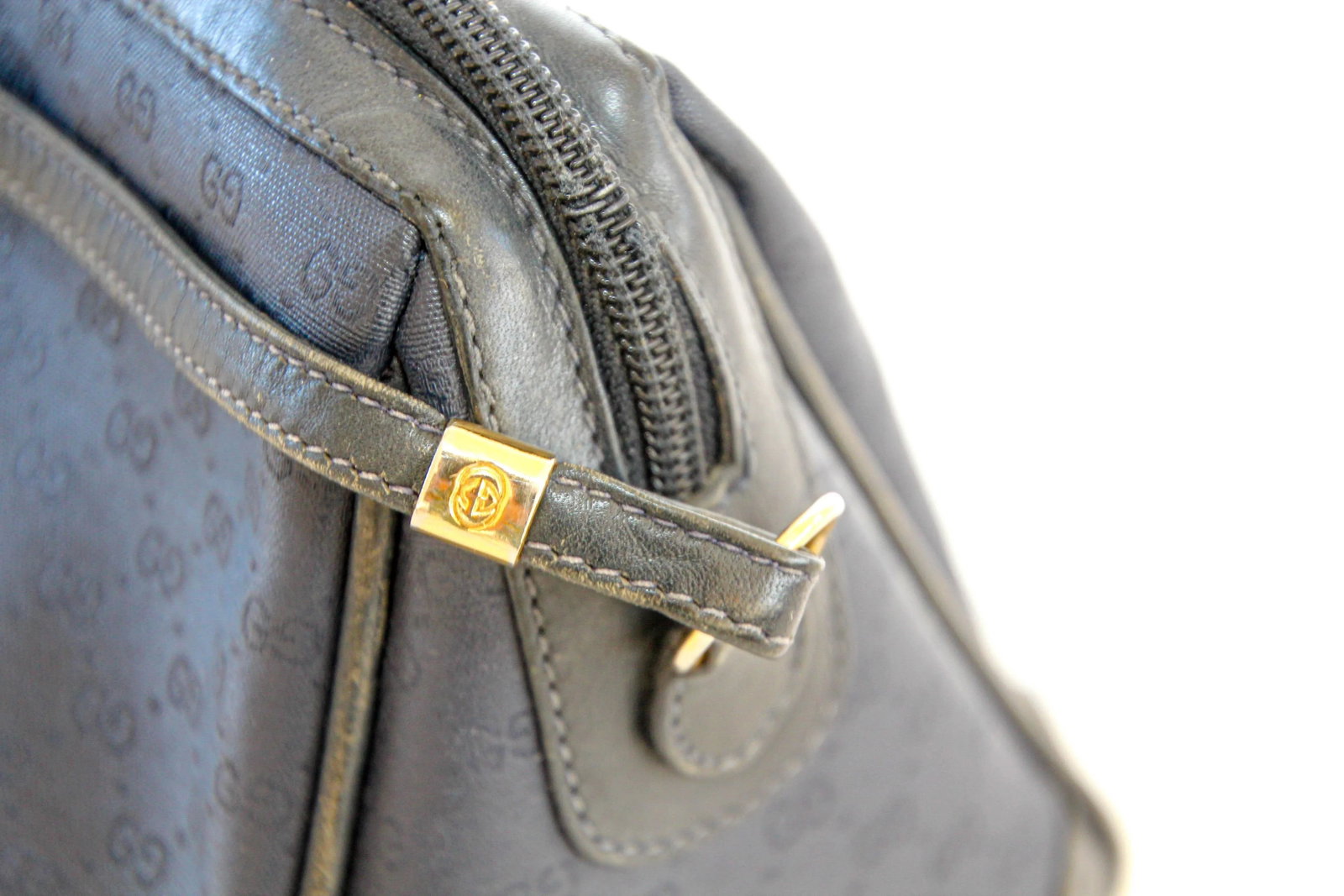 GUCCI Monogram Navy Handbag - 8
