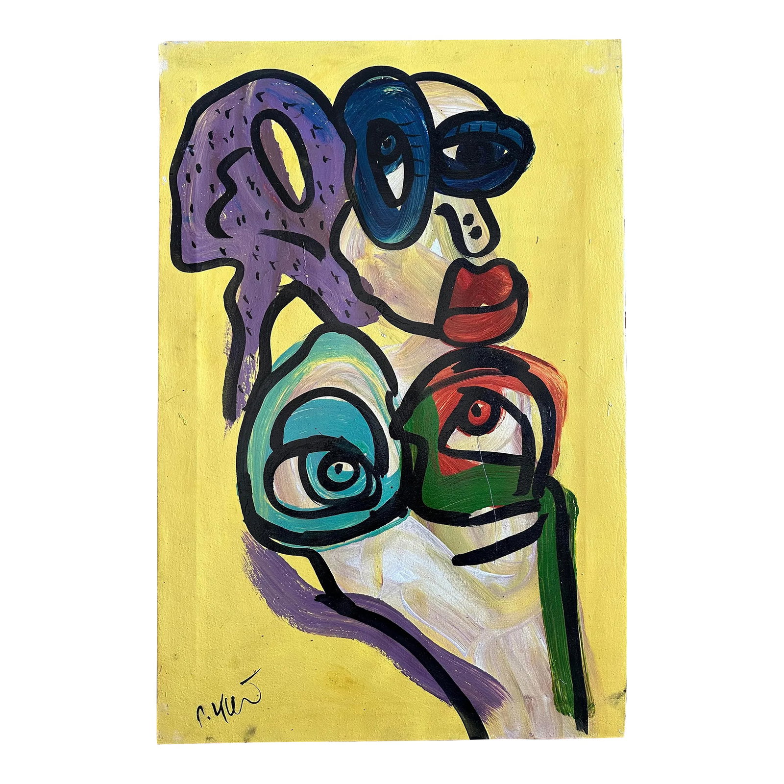 Original Peter Keil Painting: Peter Keil is a German artist that focuses primarily on abstract expressionism. Keil painted with some of the greats including Joan MirÃ³, Pablo Picasso and Andy Warhol, to name a few. This
