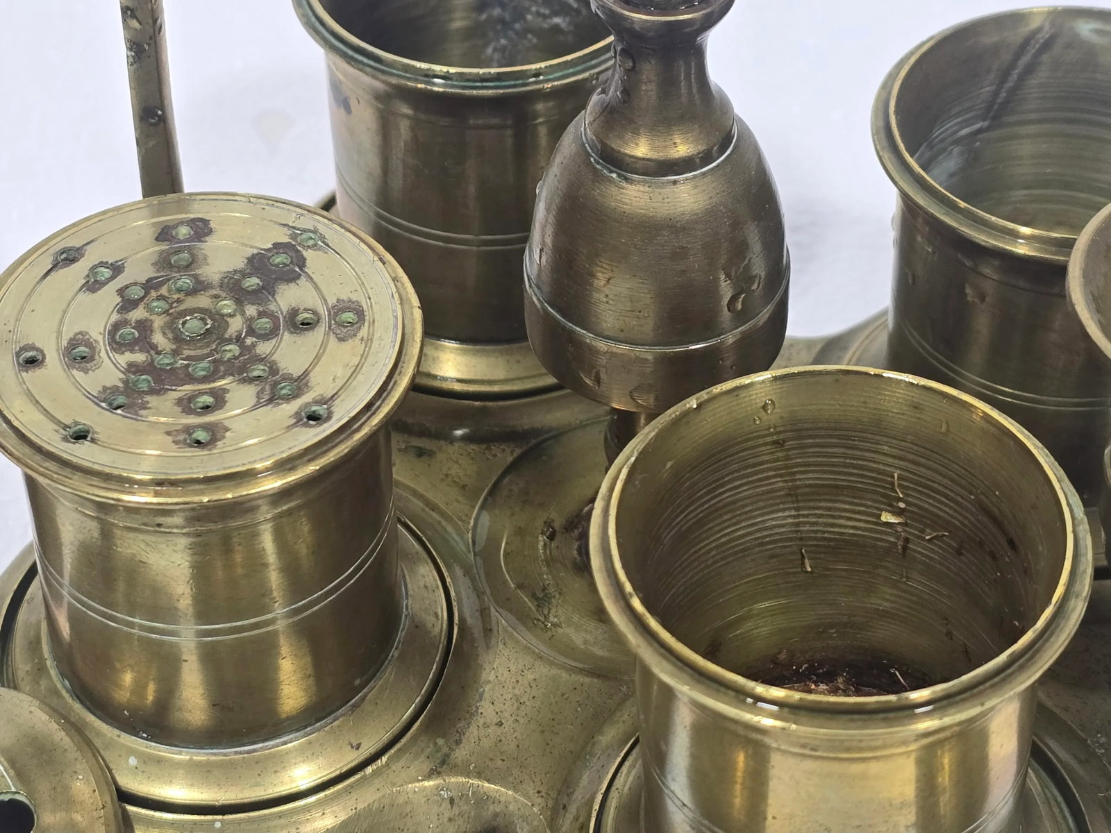 French Louis Philippe Bronze Inkwell and Bell Set Circa 1840 - 4