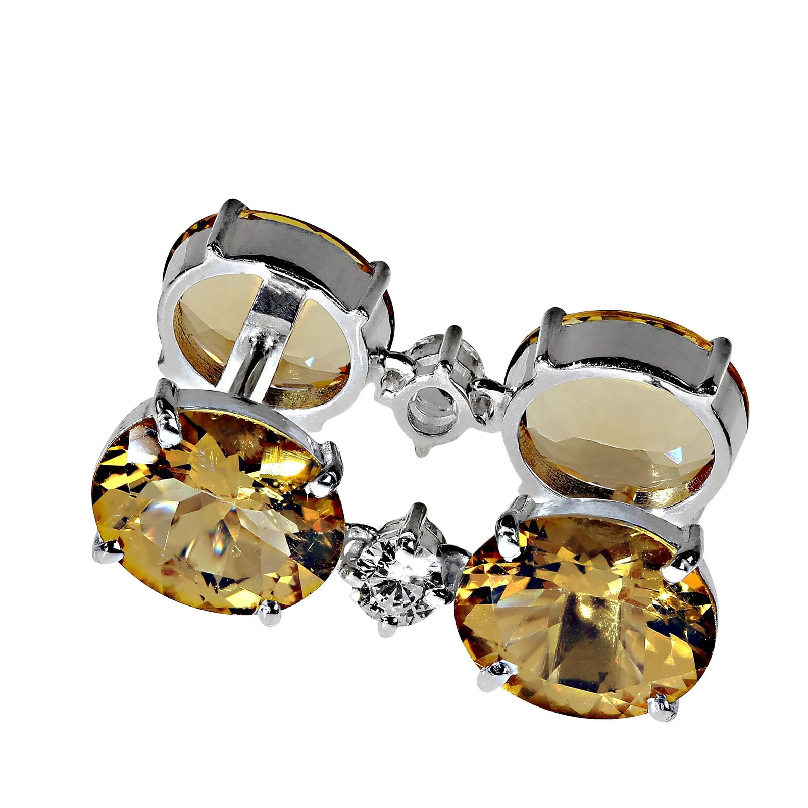 AJD Beryl Drop Earrings in Sterling Silver With Gold Rhodium - 2 Pieces - 4