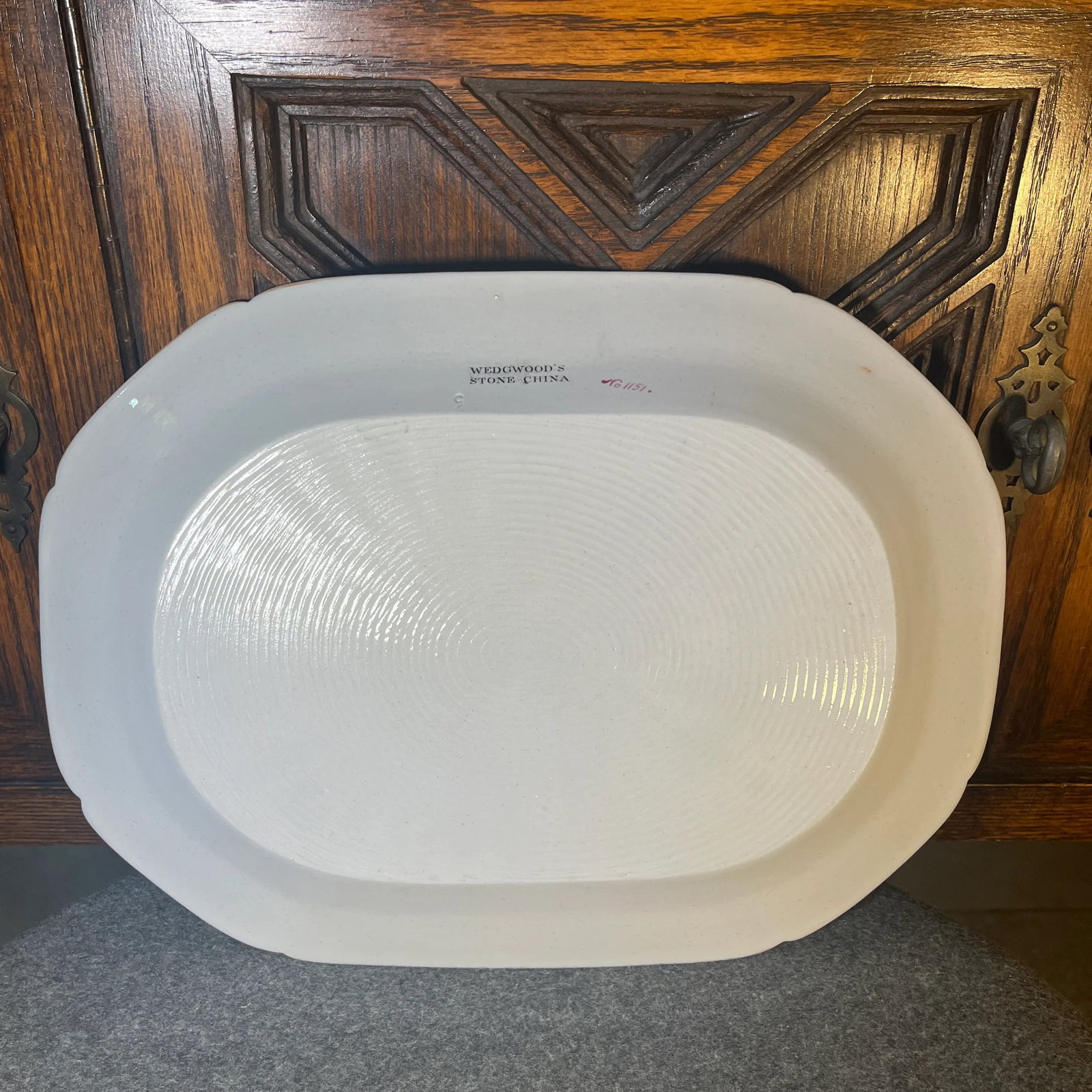 Antique Wedgwood Stone China Platter - 6