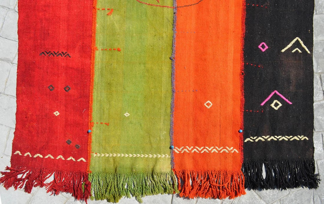 Vintage Turkish Rug Hand Woven Tribal Kilim Tapestry Area Rug Wall Decor - 4"²2"³ × - 11