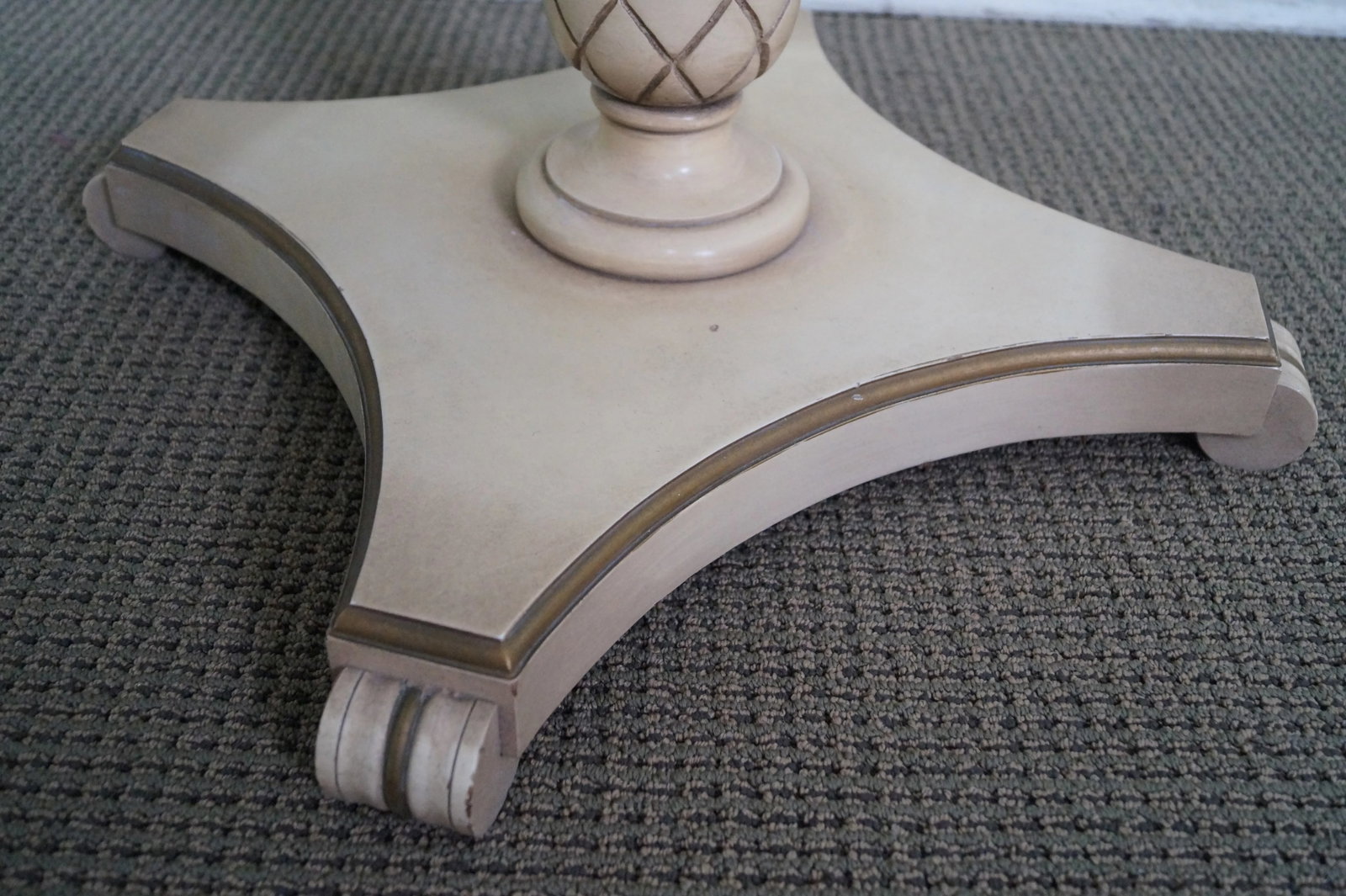 Grosfeld House Painted Wood Marble Top Side Tables - 8