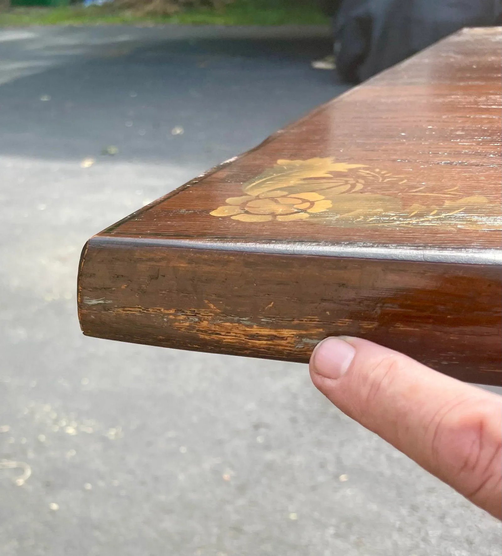 L. Hitchcock Oak Trestle Table - 10