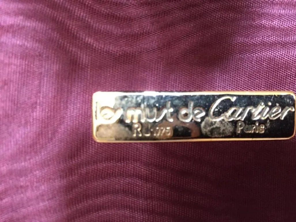 Cartier Must De Cartier Burgundy Red C Logo Leather Suitcase Luggage Paris 1975 - 9