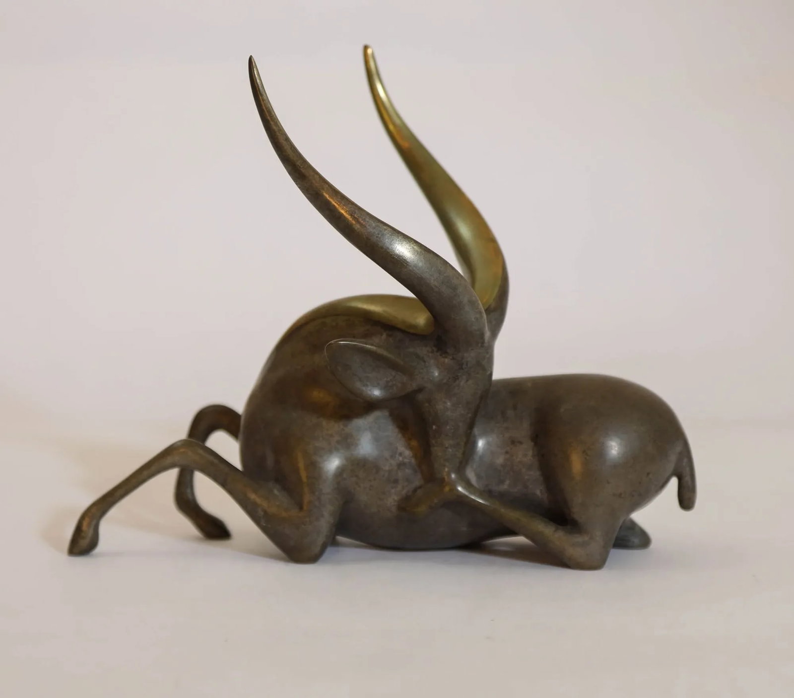 Loet Vanderveen Bronze Sculpture of a Gazelle Signed Numbered Limited Ed. - 2