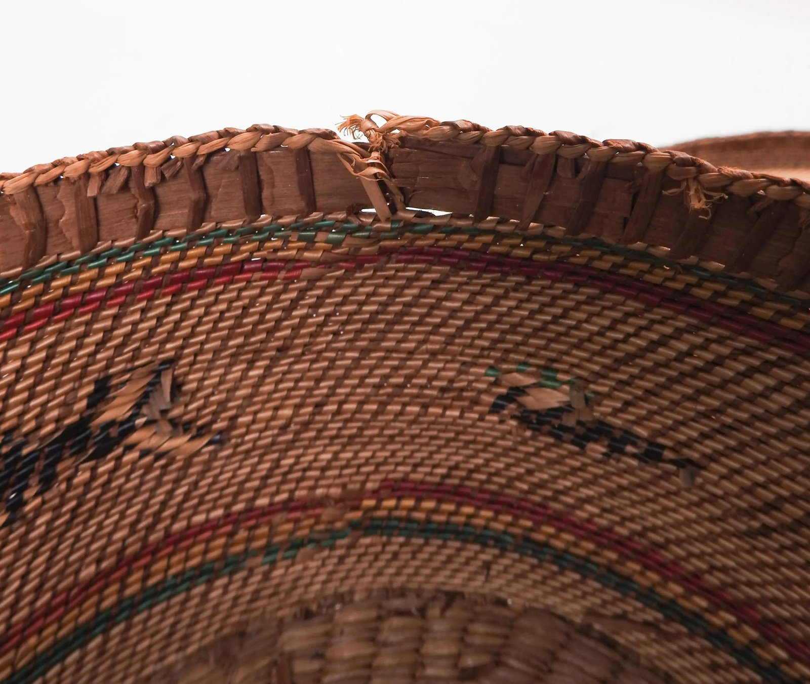 Makah Lidded Basket Whale Whaling Motif - 9