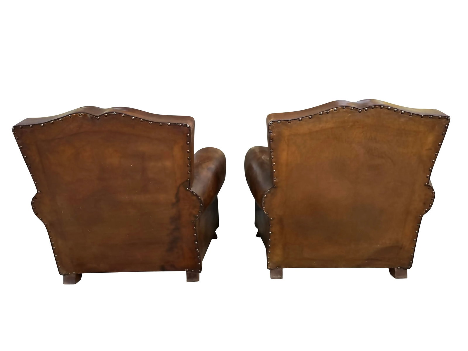 1930 Art Deco French Mustache Back Club Chairs, Christian Lacroix Cushions- a Pair - 3