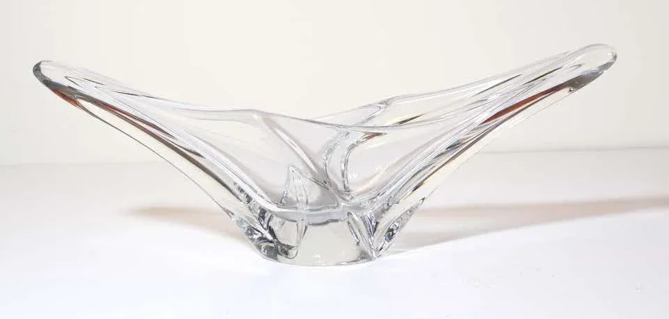 Daum France Sculptural Curvilinear Crystal Art Glass Fruit Bowl Centerpiece - 5