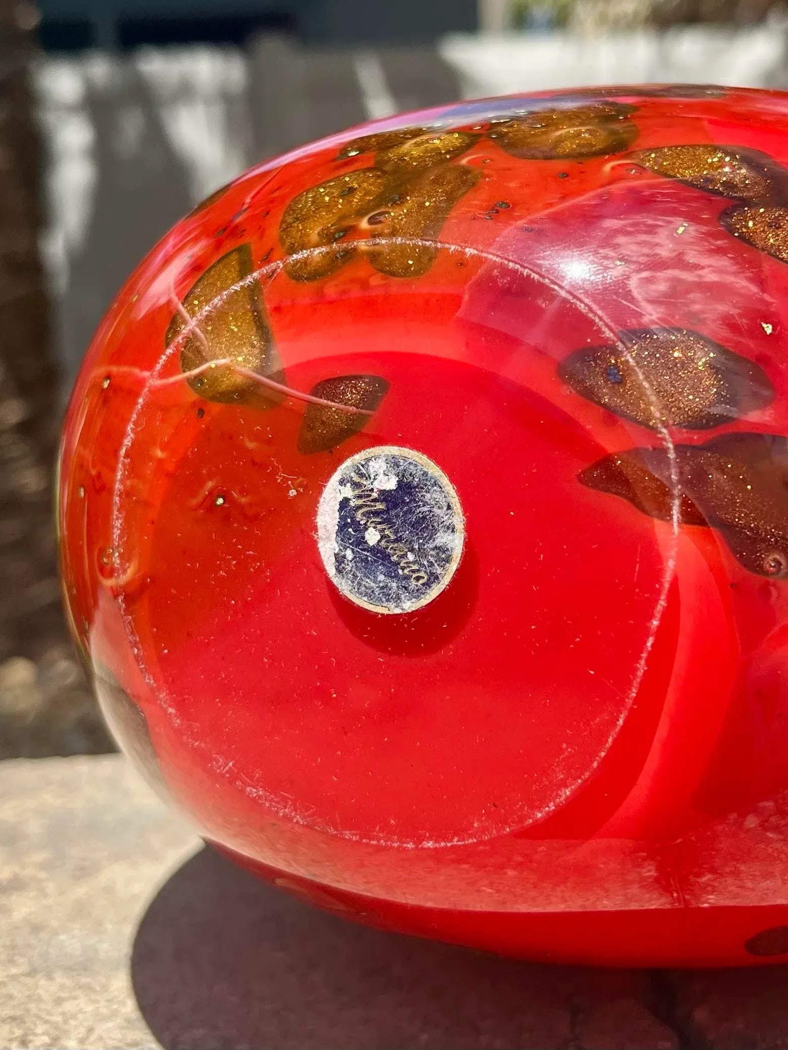 Late 20th Century Murano Red Art Glass Vase From Cristalleria d'Arte - 10