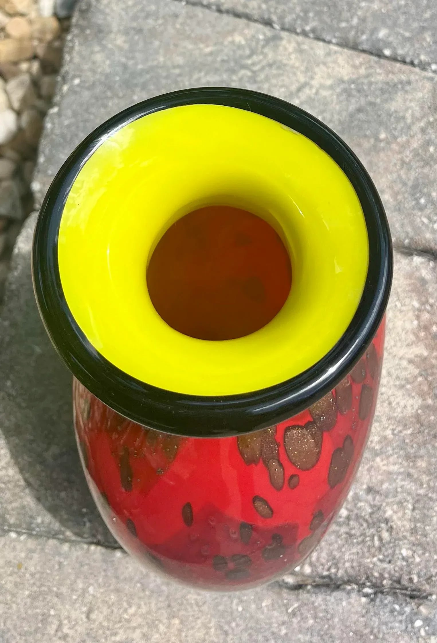 Late 20th Century Murano Red Art Glass Vase From Cristalleria d'Arte - 6