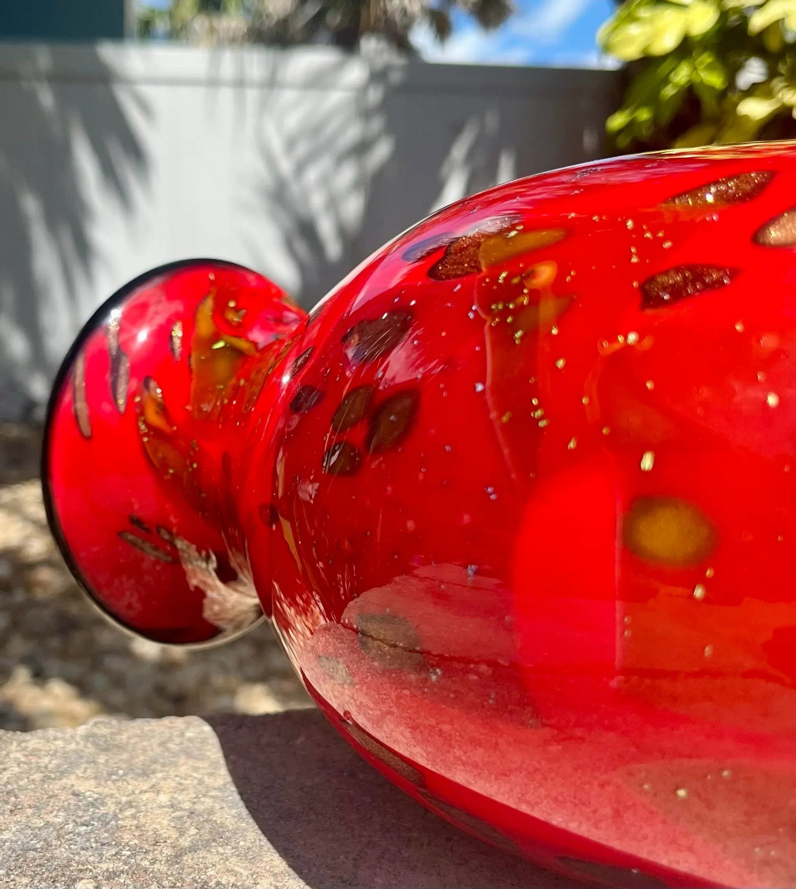 Late 20th Century Murano Red Art Glass Vase From Cristalleria d'Arte - 8