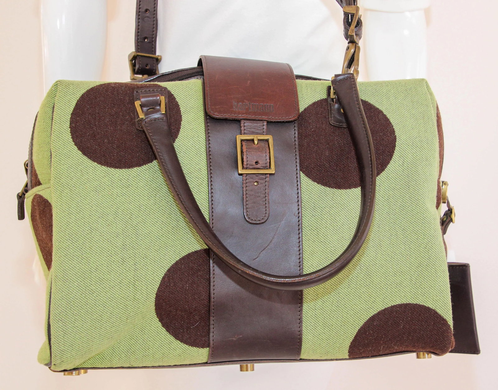 Hartmann Retro Carry-On in Apple Green with Polka Dot - 2