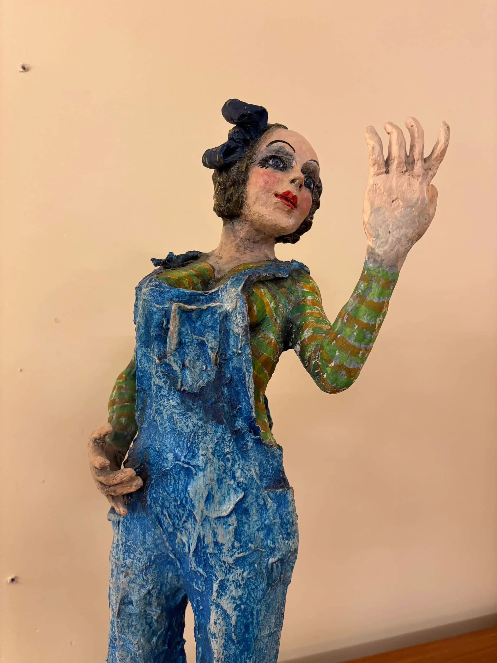 Whimsical Papier-Mâché Clown Figurines – Unique Handmade Art - 5