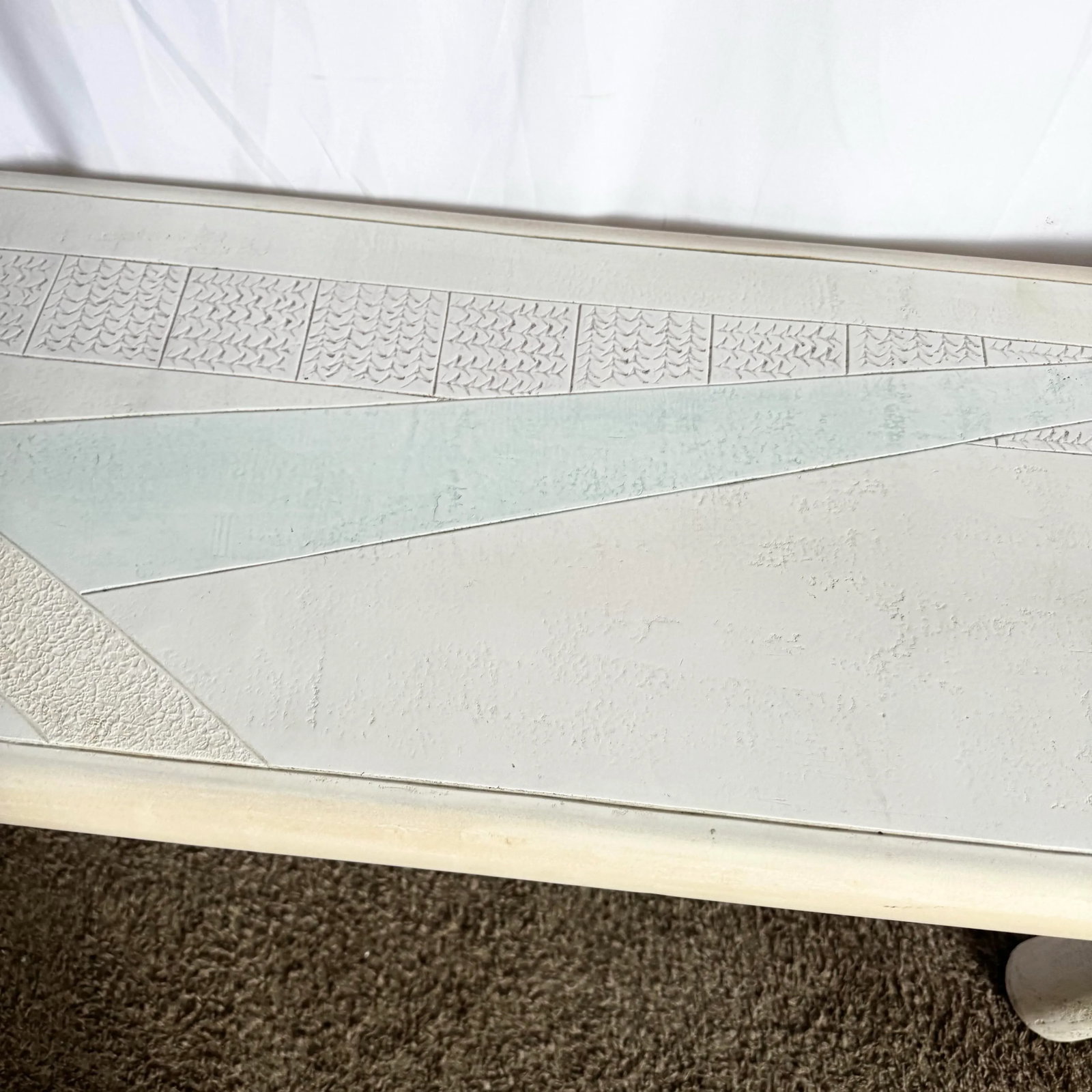 Vintage Postmodern J Berdou Signed Plaster Finished Console Table - 3