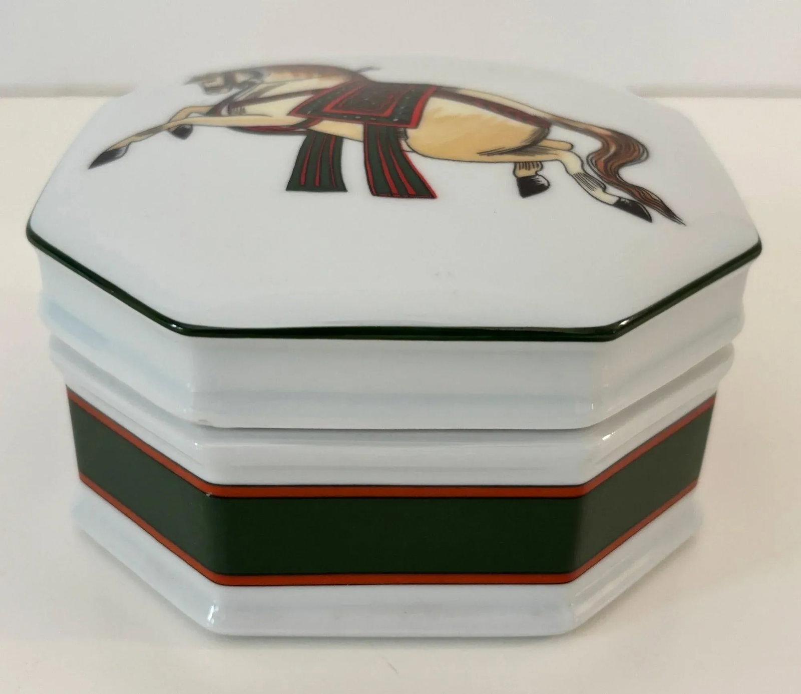 Philippe Deshoulieres for Sophie D'E Limoges Signed Porcelain Horse Trinket Box - 3