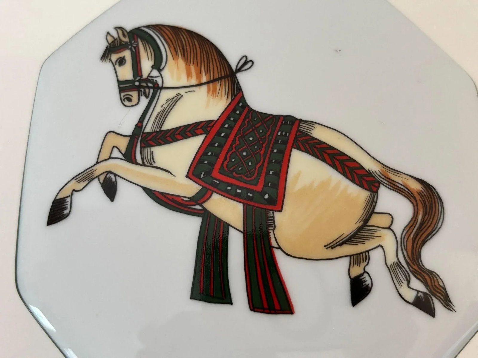 Philippe Deshoulieres for Sophie D'E Limoges Signed Porcelain Horse Trinket Box - 4