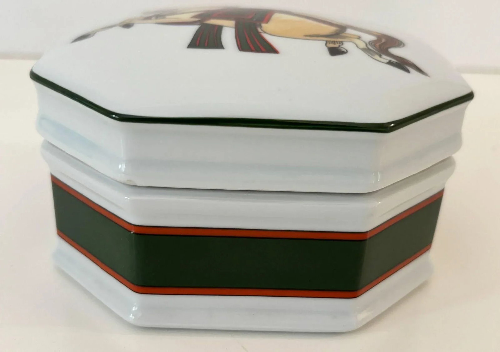 Philippe Deshoulieres for Sophie D'E Limoges Signed Porcelain Horse Trinket Box - 5
